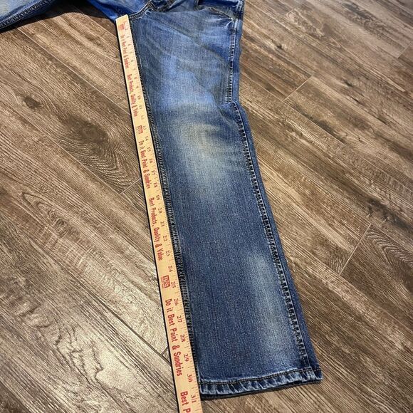 Wrangler Retro Jeans Mens 30x31 Slim Straight Stretch Denim Western Cowboy Cut - Picture 10 of 11